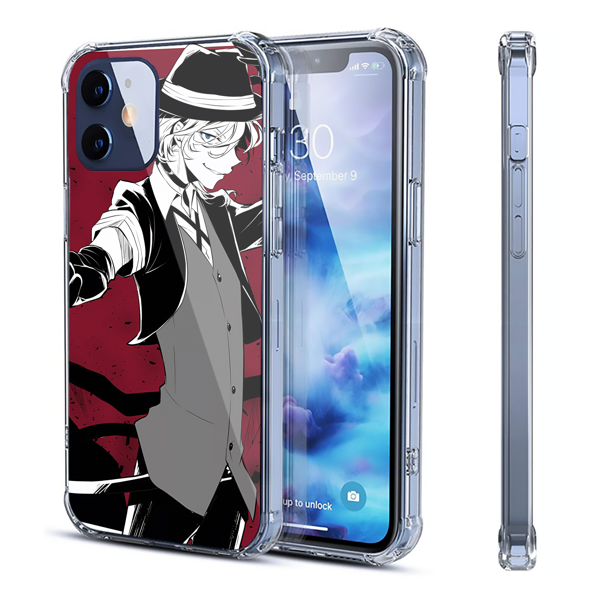 （画像用） 文豪ストレイドッグス Bungo Stray Dogs 【iPhone 12シリーズ対応】透明スマホケース（クリアソフトケース）